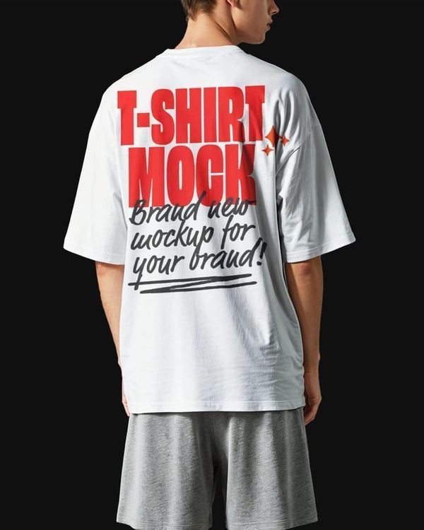 Back View T-Shirt Mockup