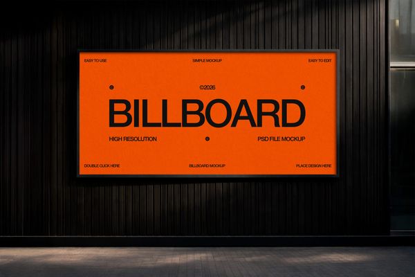 Professional Outdoor Advertising Billboard Mockup