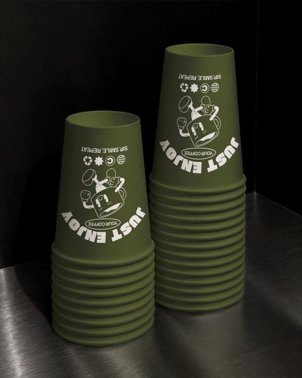 Stacked Coffee Paper Cup Mockup