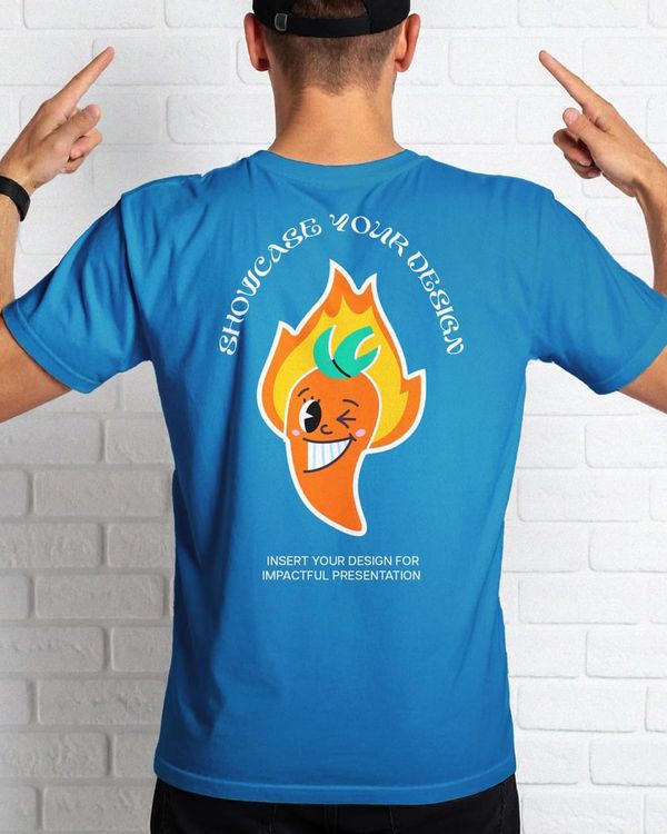 Elegant Back View T-Shirt Mockup