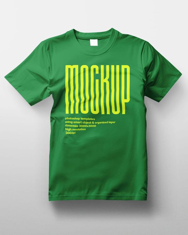 Green T-Shirt Mockup