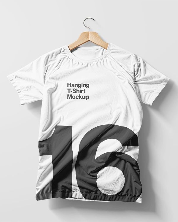 Photorealistic Hanging T-Shirt Mockup
