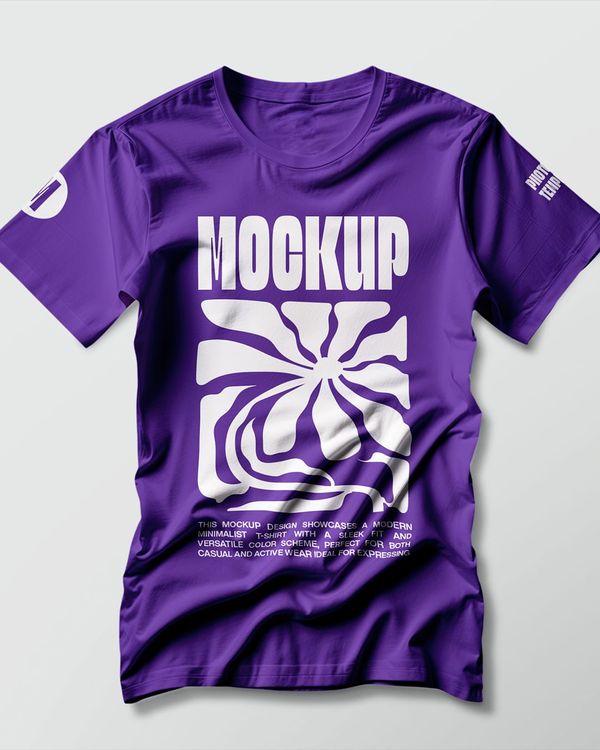 Purple Glued T-Shirt Mockup