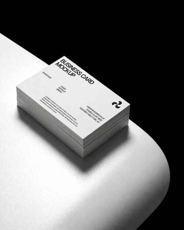Clean Business Card Presentation Mockup