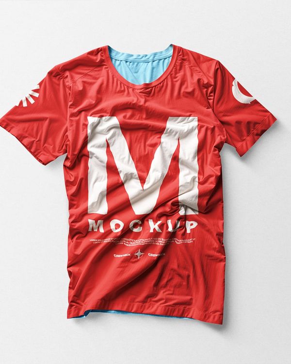Wrinkle Texture T-Shirt Mockup