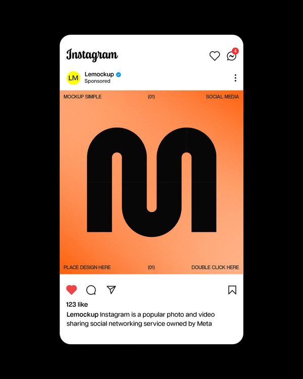 Social Media App Post Mockup