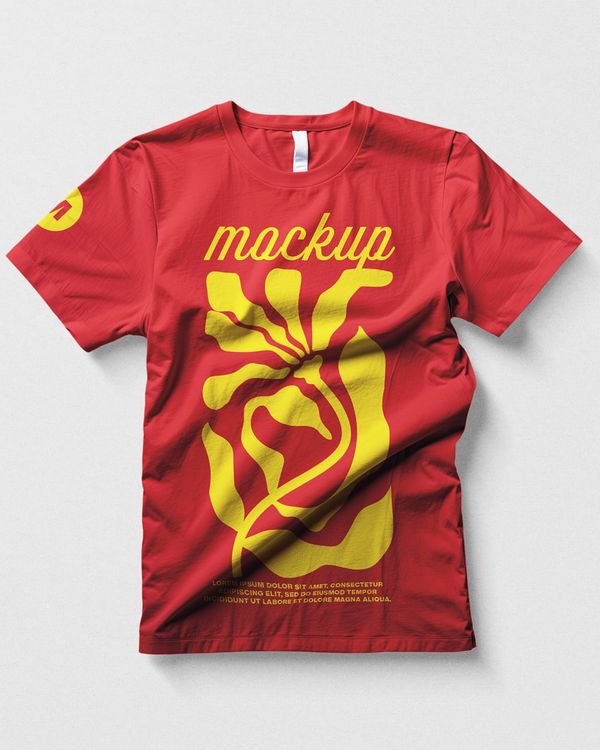 Flat Lay T-Shirt Mockup