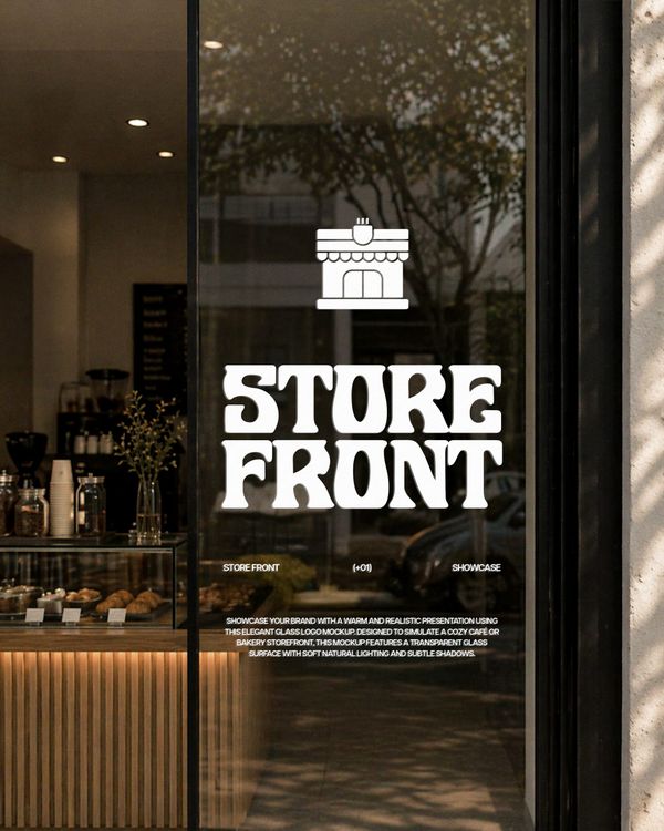 Store Window Branding Showcase Mockup