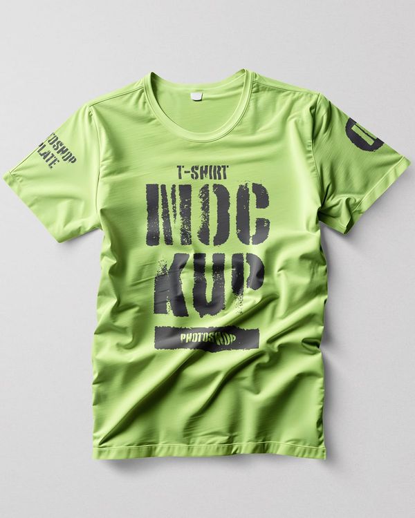 Regular Crew Neck T-Shirt Mockup