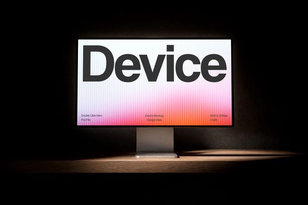 Realistic Desktop Screen Presentation Mockup