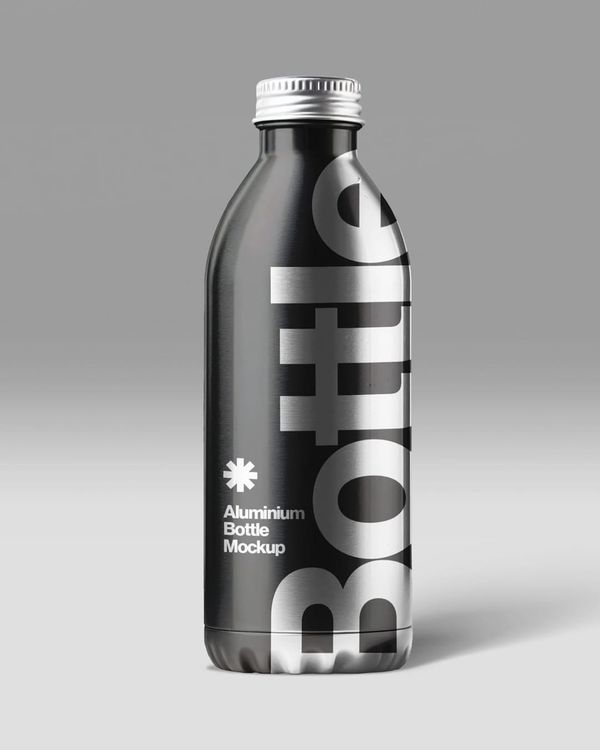Aluminium Bottle Mockup