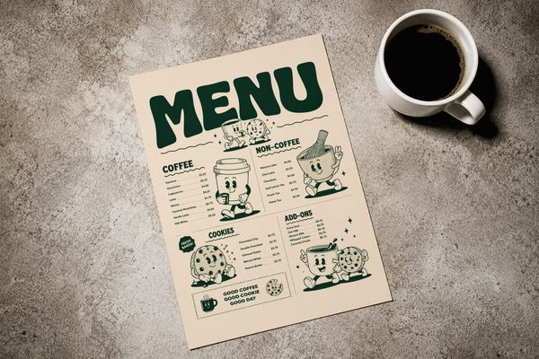 A4 Poster Mockup Coffee Table Scene