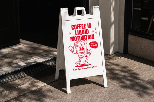 Clean Sidewalk A-Board Mockup