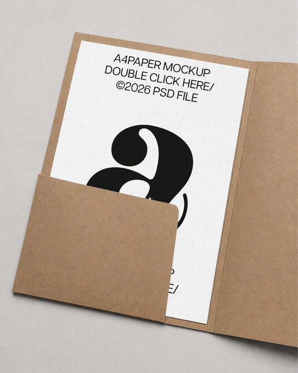 Premium A4 Paper Mockup