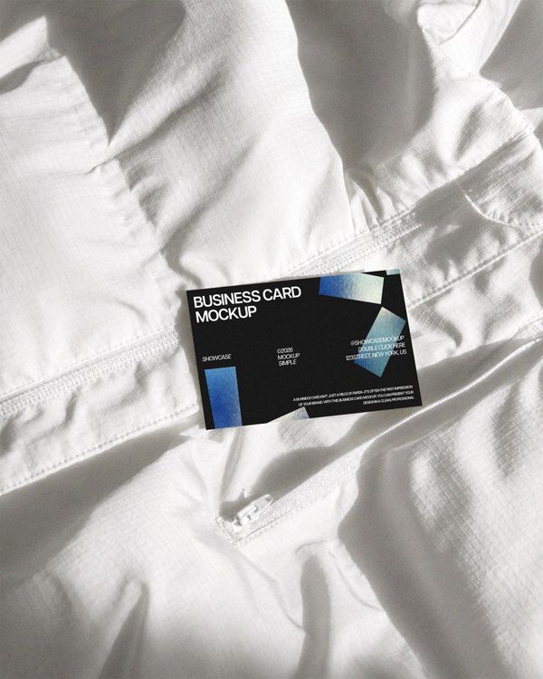 Monochrome Streetwear Business Card Mockup