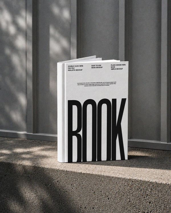 Monochrome Book Showcase Mockup
