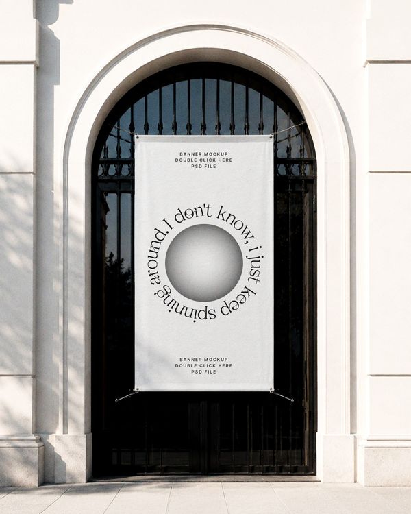 Elegant Hanging Banner Mockup