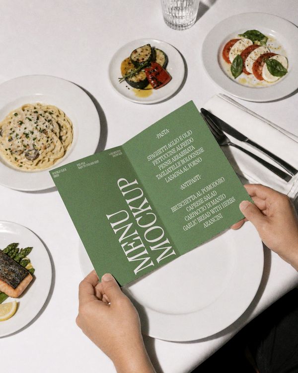 Realistic Restaurant Menu Mockup