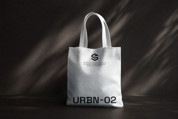 Dark Aesthetic Tote Bag Mockup