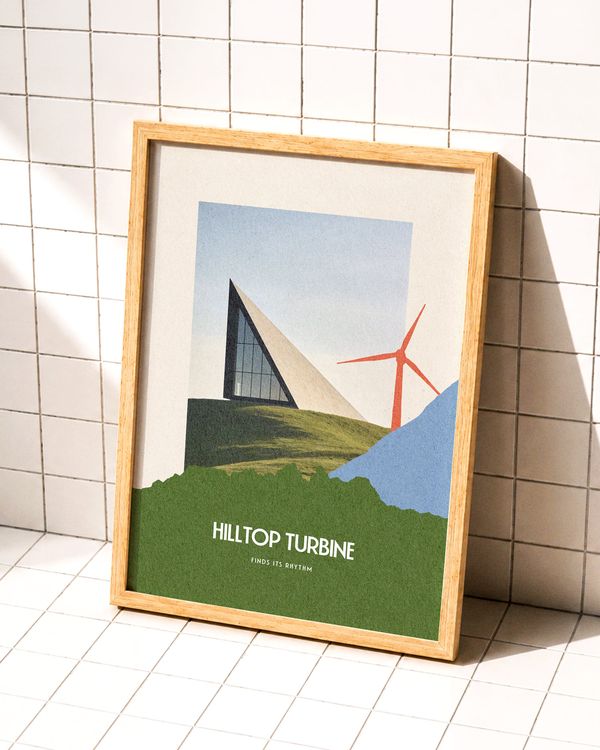 Framed Poster Mockup Tile Wall Interior Scene