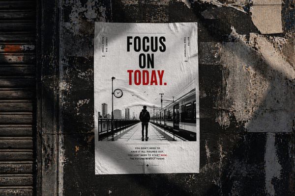 Grunge Street Poster Wall Mockup