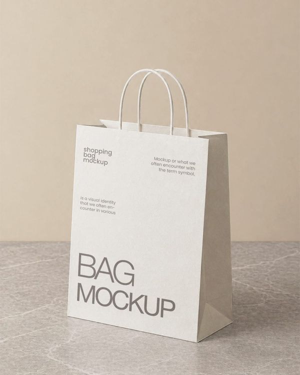 Luxury Shopping Paper Bag Mockup
