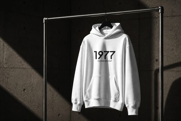 Minimal Hanging Hoodie Mockup