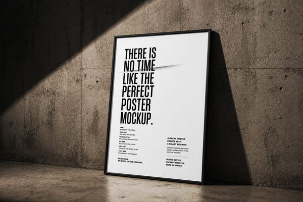 Minimal Leaning Frame Mockup