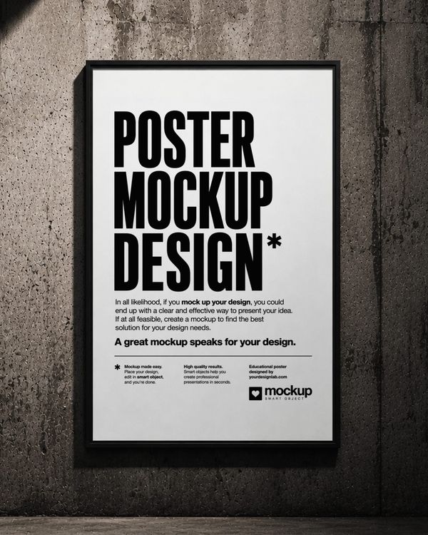 Minimal Lightbox Poster Mockup