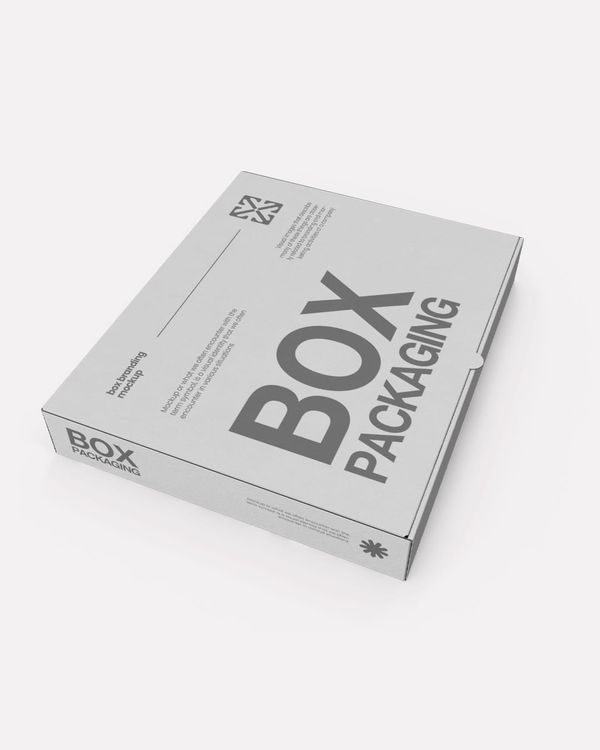 Minimal Packaging Box Mockup