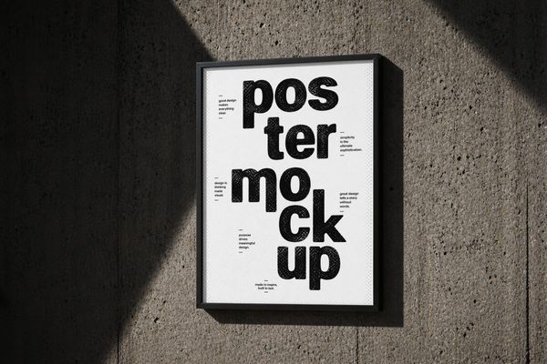 Minimal Poster Frame Wall Mockup