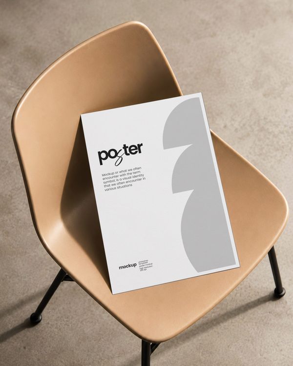 Minimalist Chair Poster Mockup