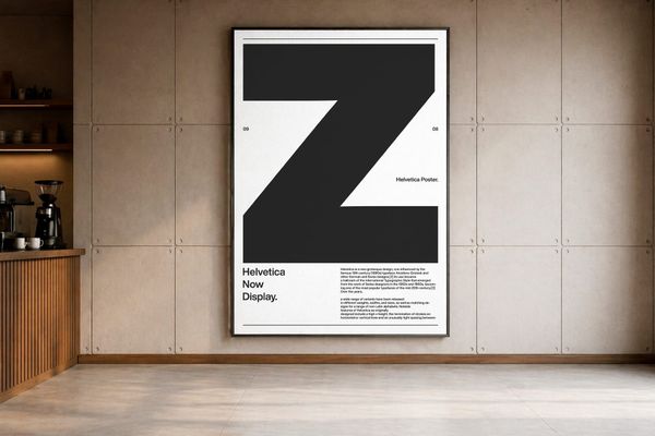 Modern Interior Framed Poster Mockup