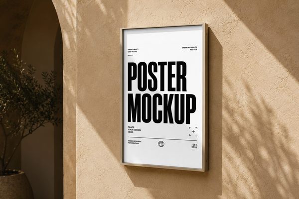 Modern Outdoor Lightbox Poster Mockup