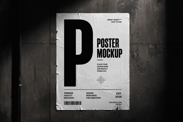 Modern Typography Poster Mockup