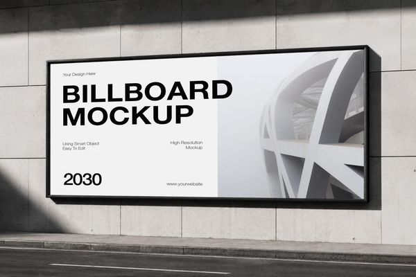Outdoor Urban Billboard Mockup