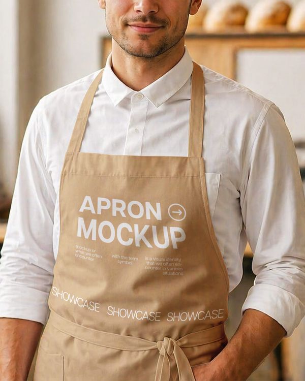 Professional Barista Apron Mockup