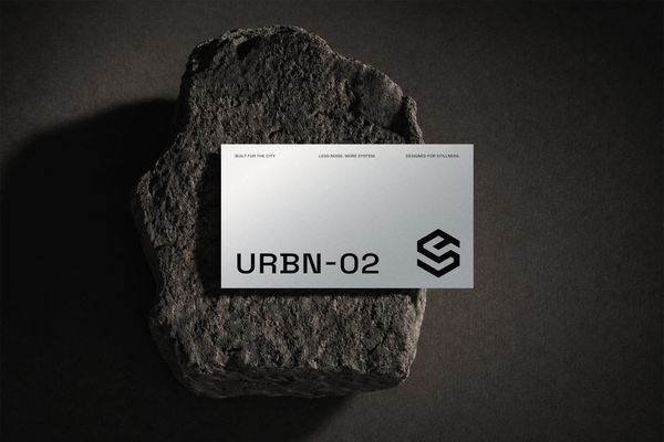 Rock Business Card Mockup