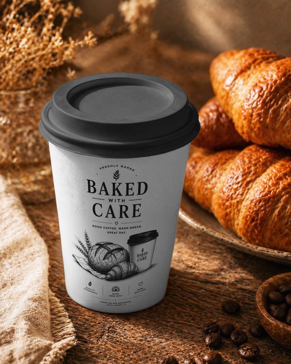 Rustic Coffee Cup Mockup
