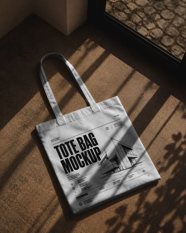 Shadow Floor Tote Bag Mockup
