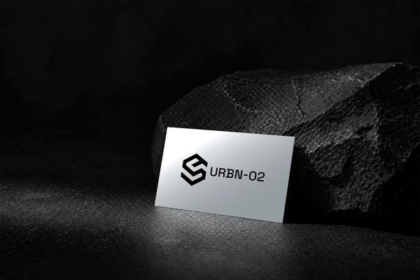 Stone Business Card Display Mockup