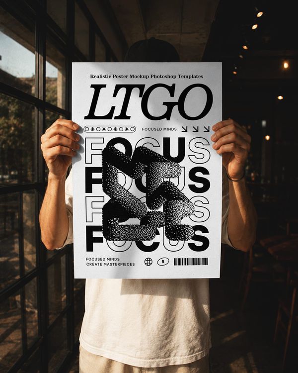Street Style Handheld Poster Mockup