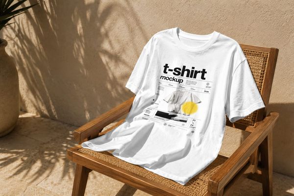 Summer Lounge Chair T-Shirt Mockup