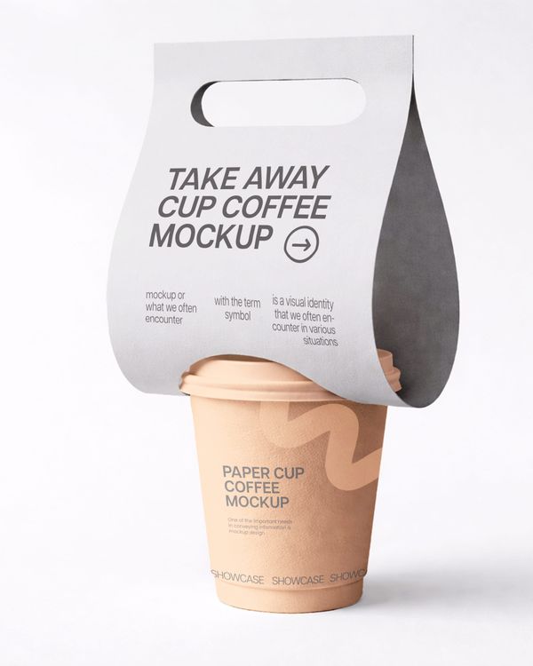 Takeaway Coffee Cup Packaging Mockup