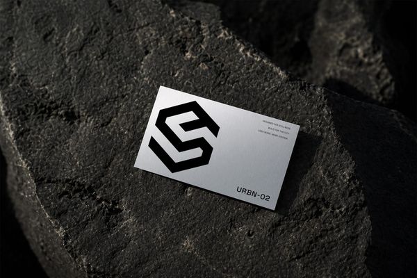 Textured Stone Card Mockup