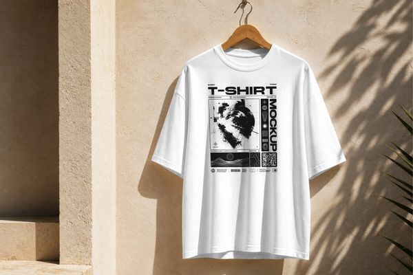 Tropical Hanging T-Shirt Mockup