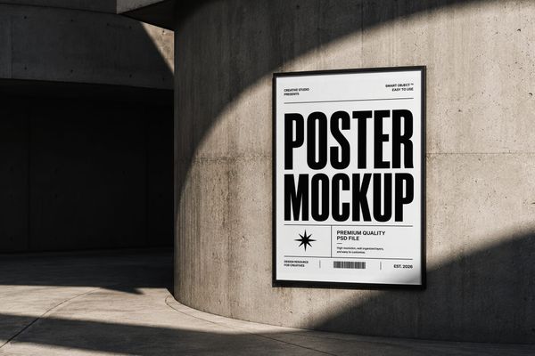 Urban Concrete Poster Frame Mockup