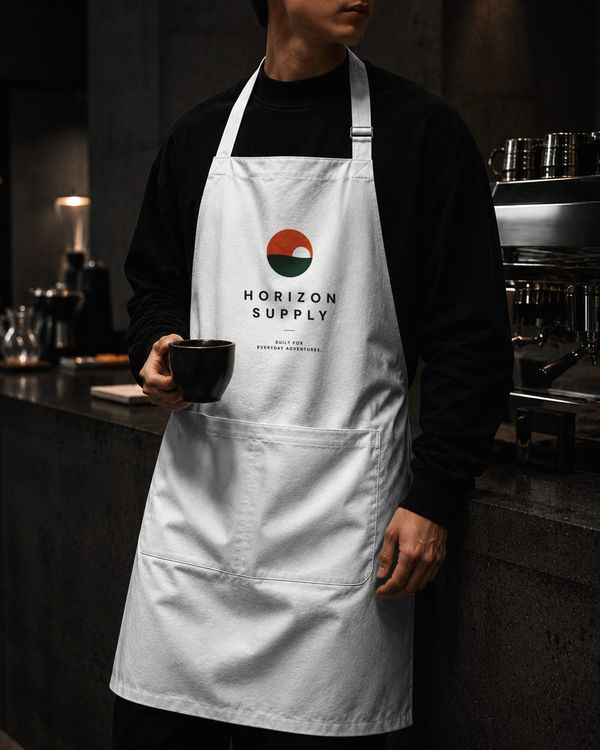 Coffee Shop Barista Apron Mockup