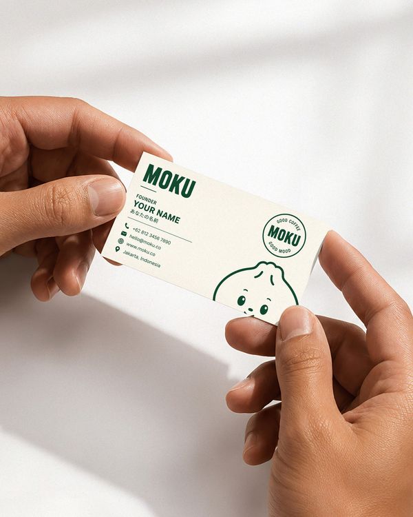 Business Card Hand Mockup