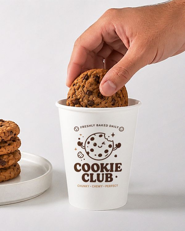 Cookie Paper Cup Mockup